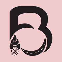 Capital B from a homemade font