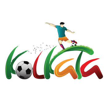 Kolkata | Kolkata text | Kolkata typography | Kolkata text effect | Kolkata sports | Kolkata  football Art & Illustration