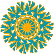 sun mandala motif