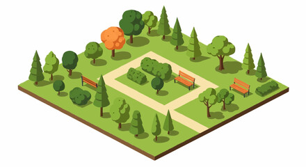 vector illustration of a park