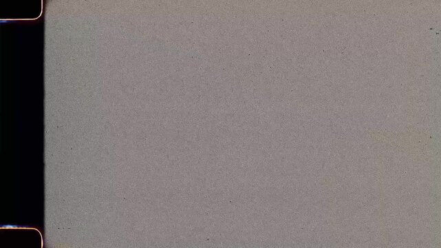 16mm Archival Film Documentary Film Strip Overlay with Real Damage and Flickering Reel