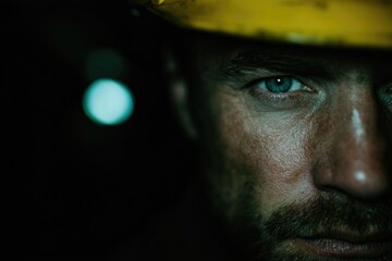 Construction Worker in Low Light