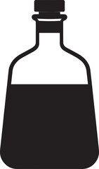 Laboratory Cal Flask Silhouette Icon Vector