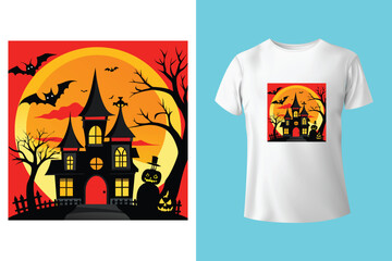Halloween retro vintage t shirt design