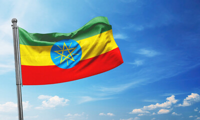 Ethiopia flag waving image