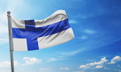 Finland flag waving image