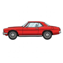 Fototapeta premium red car isolated on white
