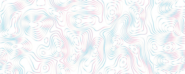 Topographic map background concept. Vector abstract illustration. Geography concept. geographic contour map grid backdrop paper texture. terrain path isolated on a background.