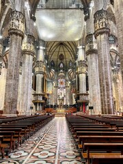 Expansive Nave of Milan Duomo Church