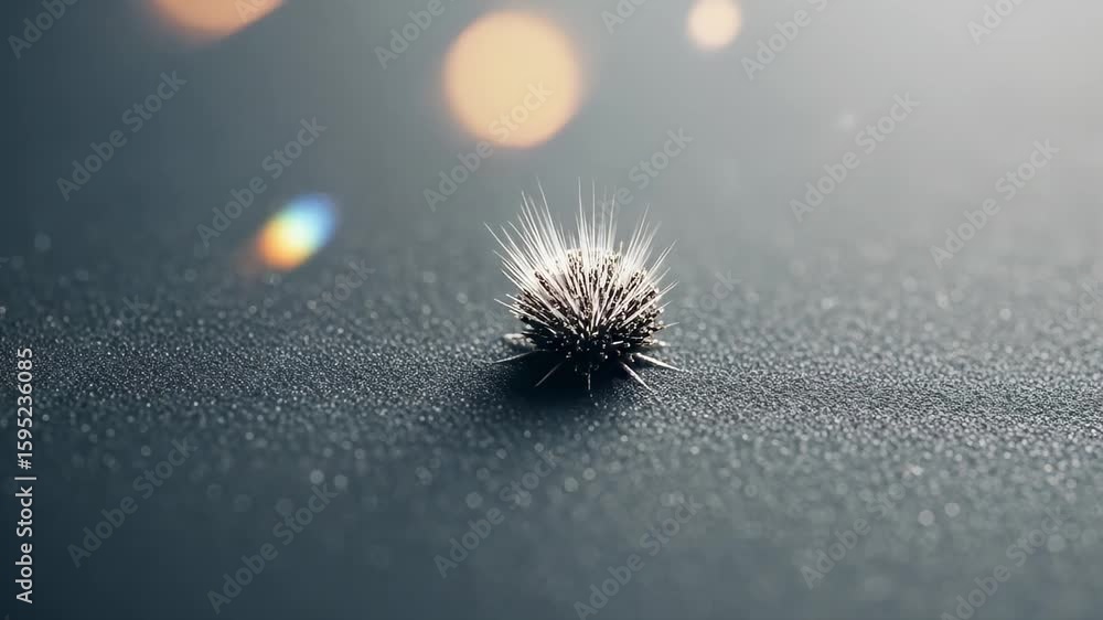 Poster mysterious orb with glittering effects and bokeh on a dark textured surface in hd