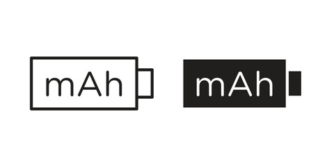 Obraz premium mAh icon set. minimal logotype web element pack.