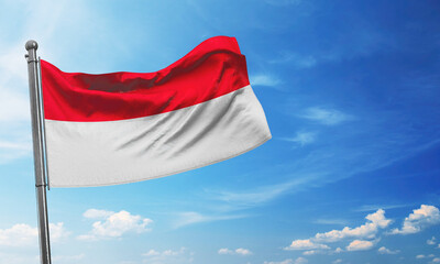 Indonesia flag waving image