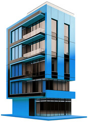 Modern 3D building design with unique and beautiful design.
