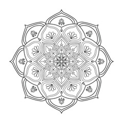 Mandala coloring page floral pattern a book of art design for decoration outline