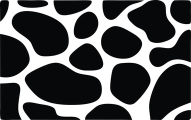 Black and white cow print pattern seamless background