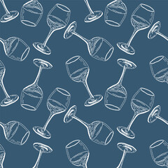 Hand drawn vector seamless pattern trendy italian style dolce vita for invitations, menus design, cards, posters. 