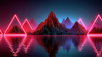 night scene with reflection