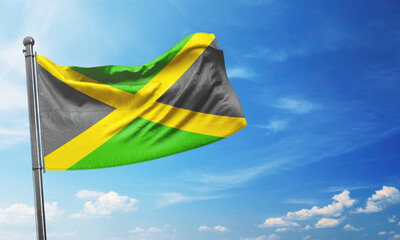 Jamaica flag waving image