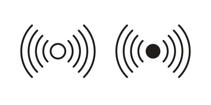 Sensor icon set. minimal logotype web element pack.