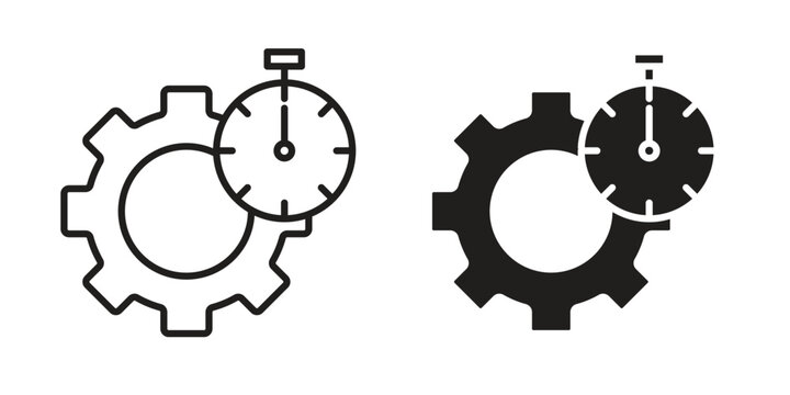 Productivity icon set. minimal logotype web element pack.