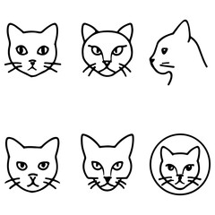 Obraz premium set of funny cats