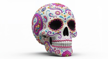 Obraz premium Colorful decorative skull design