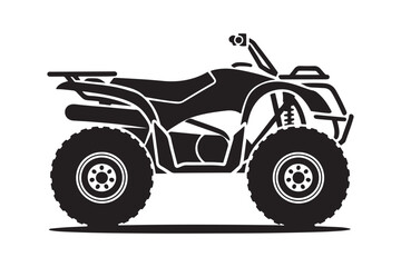 ATV Bike Silhouette for Off-Road Adventure and Sport