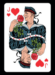 Jack of Hearts playing card - Classic design.
