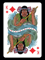 King of Diamonds playing card - Classic design.
