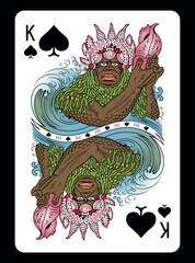 King of Spades playing card - Classic design.