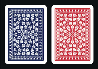 The reverse side of a playing card - back side reverse of playing cards pattern vector 44