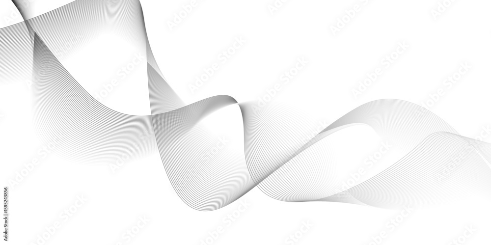 Poster abstract grey wavy lines digital frequency track equalizer background. curved wave smooth stripe sea