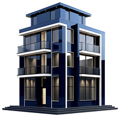Modern 3D building design with unique and beautiful design.