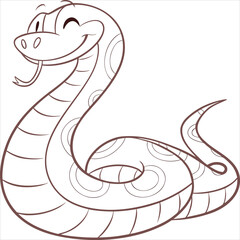 vector illustration of a cartoon snake