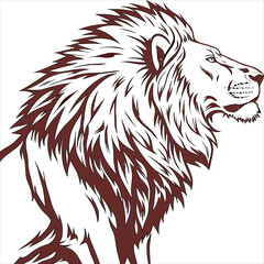 vector illustration of a lion