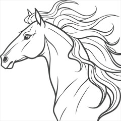 horse head vector