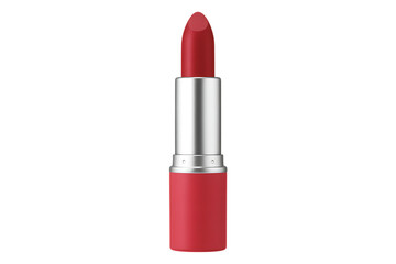 Red lipstick tube isolated on transparent background