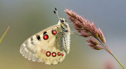 Apollo Butterfly on a Wildflower Meadow