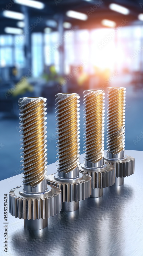 Poster close-up view of intricate gearbox components in a car service workshop showcasing detailed mechanic