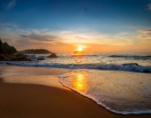 The Solitude of the Beach at Sunrise Awakening the Peaceful Soul