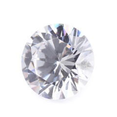 One beautiful shiny diamond isolated on white