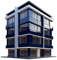 Modern 3D building design with unique and beautiful design.