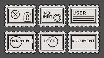Collection of modern user interface icons for digital applications and software