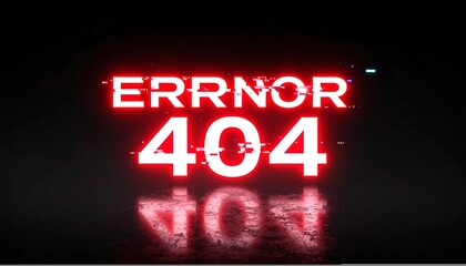 Red glowing error message