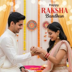 Sister Tying Rakhi to Brother – beautiful Raksha Bandhan picture
