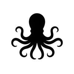 Octopus silhouette illustration vector