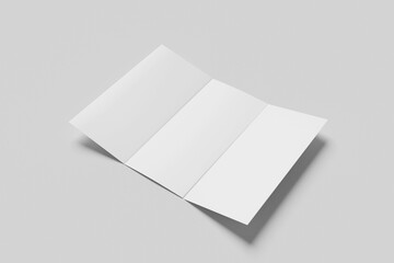 Blank Trifold Brochure Mockup