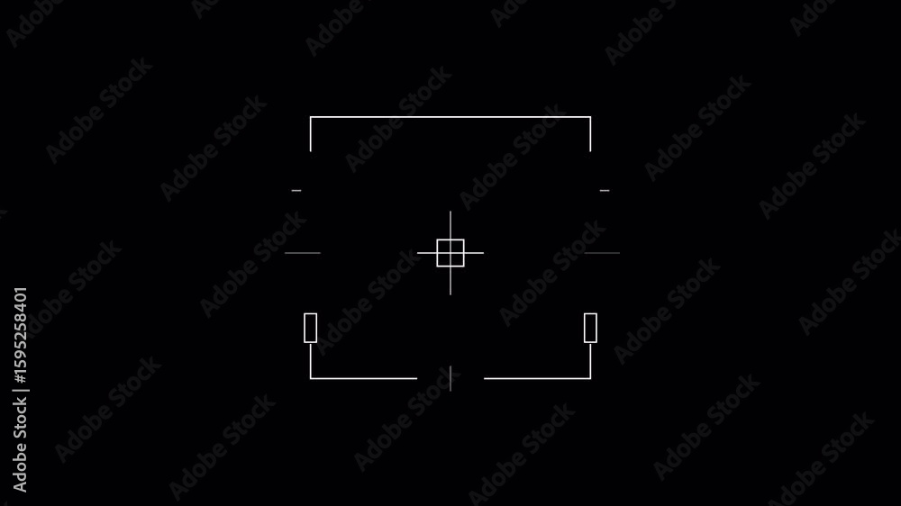 Poster abstract video game targeting reticle