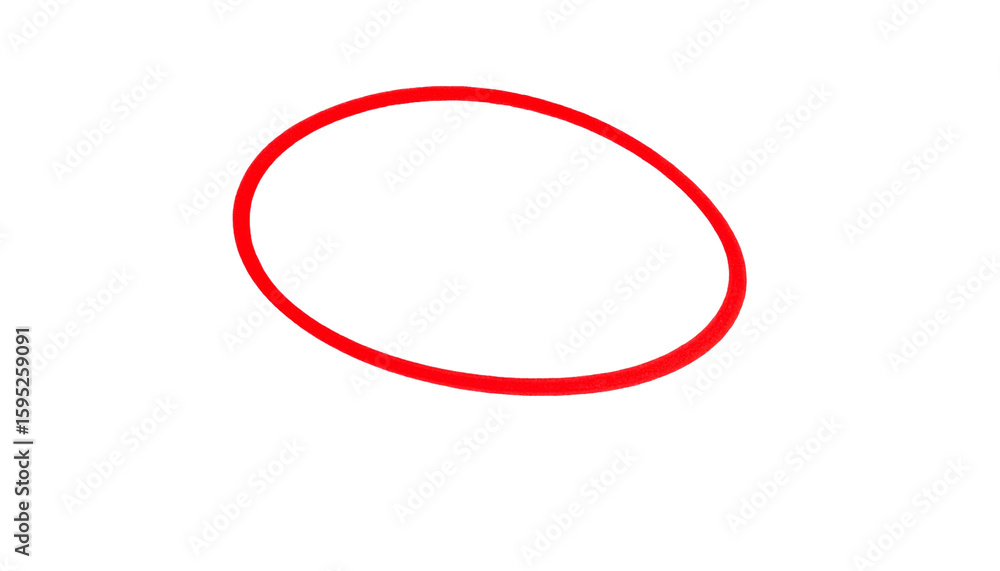 Poster a red oval shape in a minimal geometric design. it could represent various concepts such as an eye, 