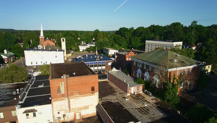 Baldwinsville, New York on a clear summer morning